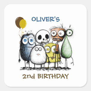 Monster Party Invitation Envelope Seal