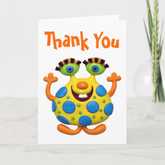 Monster Party Thank You Card