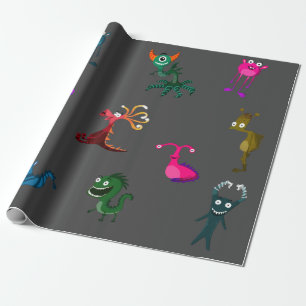 Monster Pattern Wrapping Paper