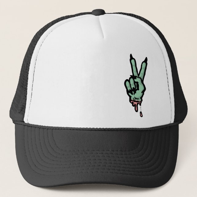 Monster Peace Sign Trucker Hat (Front)