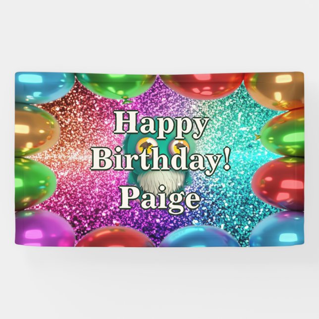 Monster Personalised character birthday banner (Horizontal)