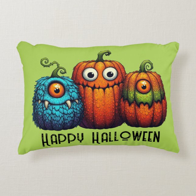 Monster Pumpkins Decorative Cushion (Front)