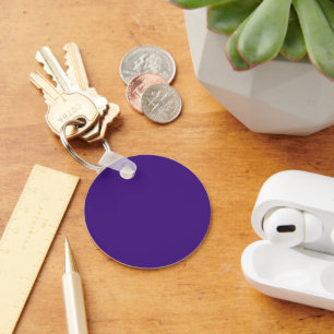 Monster Purple Button Keychain