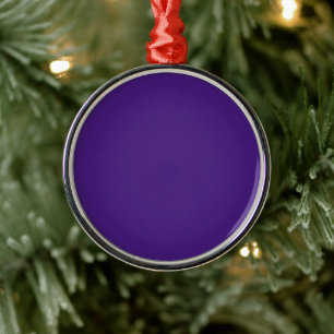 Monster Purple Round Metal Ornament