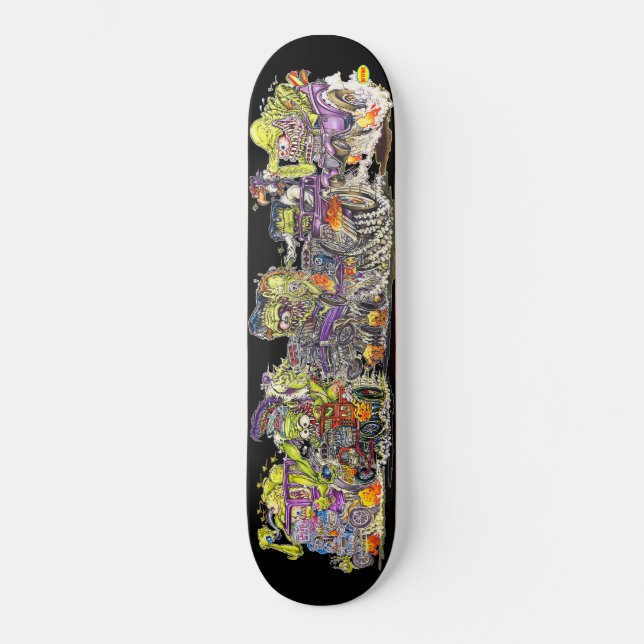 Monster Rally SPOOK RODS Skate Deck (Front)