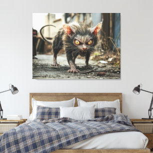 Monster rat canvas print