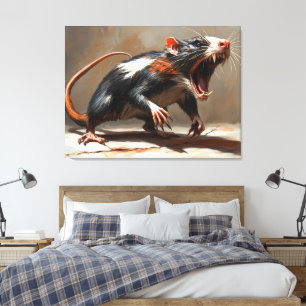 Monster rat creature canvas print