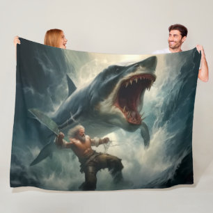 MONSTER SHARK FLEECE BLANKET