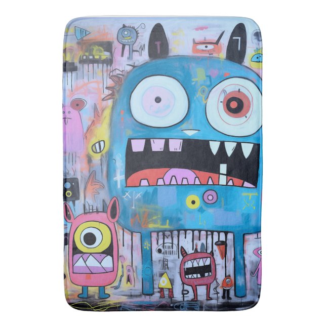 Monster Shower  Bath Mat (Front Vertical)