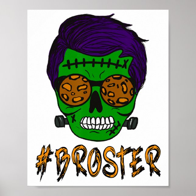 Monster Skull Broster Brother Halloween Matching F Poster (Front)