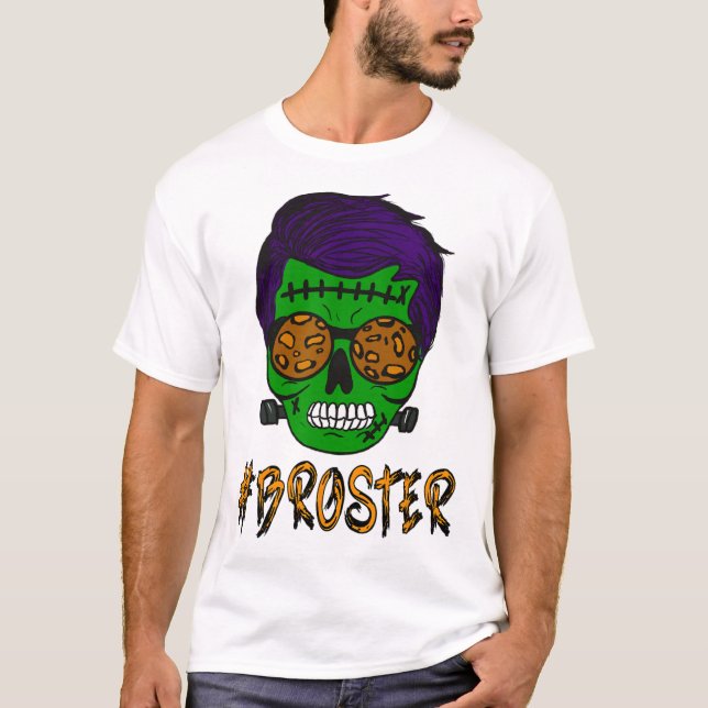 Monster Skull Broster Brother Halloween Matching F T-Shirt (Front)