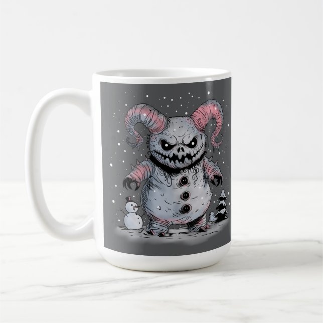 Monster Snowman Coffee Mug (Left)