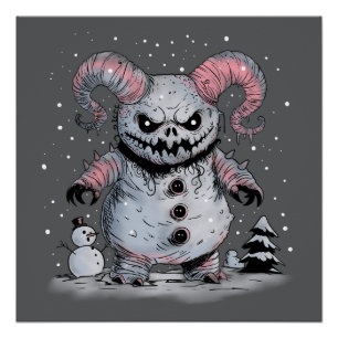 Monster Snowman Poster