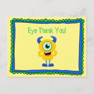 Monster Thank You Postcard