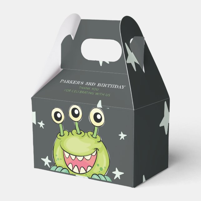 Monster Theme Birthday Favour Box (Front Side)