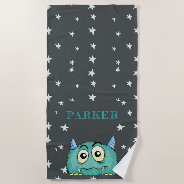 Monster Theme Boy Beach Towel (Front)