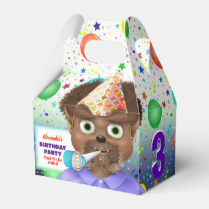 Monster Theme Wolf Boy Birthday Party Favour Box