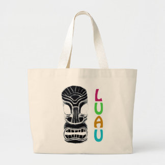 Monster Tiki Mask Luau Large Tote Bag