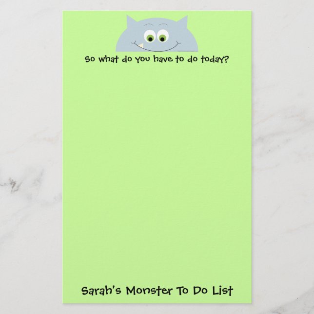 Monster To Do List (Front)