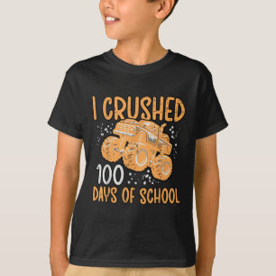 Monster Truck 100 Days School 100th Day Boys Kids  T-Shirt
