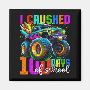 Monster Truck 100th Day Of School Boys 100 Days Of Magnet