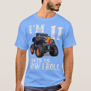 Monster Truck 11th Birthday Gifts I'm 11 This Is H T-Shirt