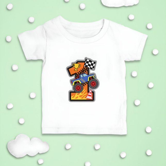 Monster Truck #1 Baby  | Toddler Birthday Sh T-Shirt (Creator Uploaded)