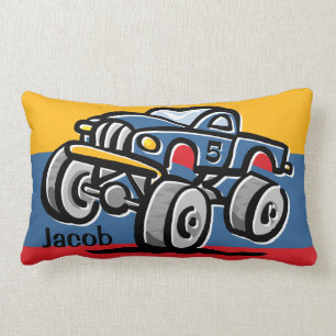 Monster Truck 5th Birthday Lumbar Cushion