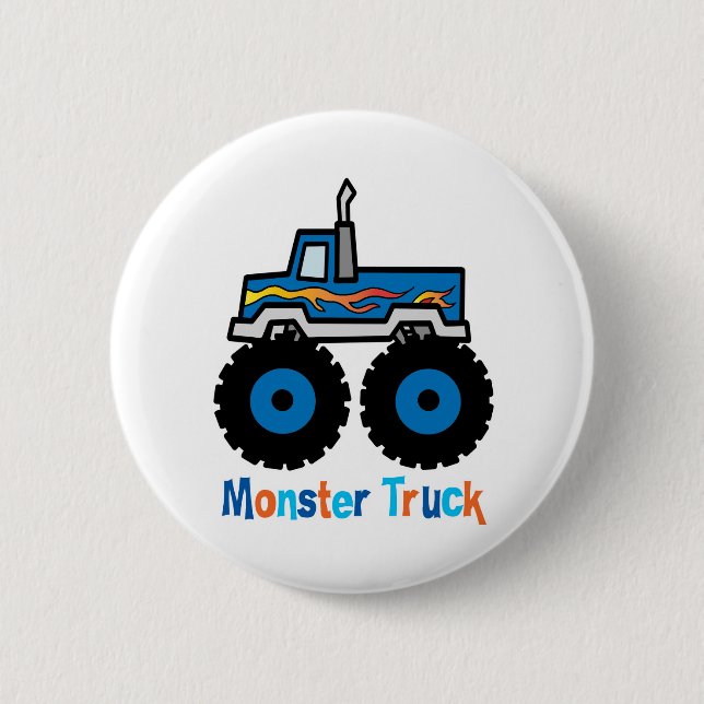 Monster Truck 6 Cm Round Badge (Front)