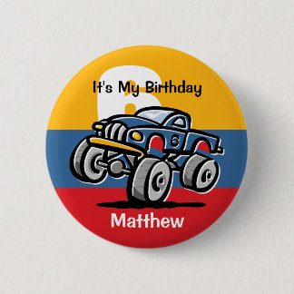 Monster Truck 6th Birthday 6 Cm Round Badge