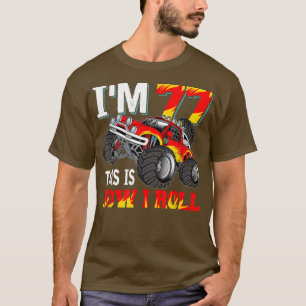 Monster Truck 77th birthday boy 77 years old Birth T-Shirt