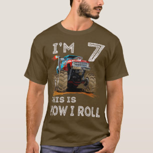 Monster Truck 7th Birthday Gifts I'm 7 This Is How T-Shirt