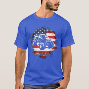 Monster Truck American Flag Racing USA Patriotic 4 T-Shirt