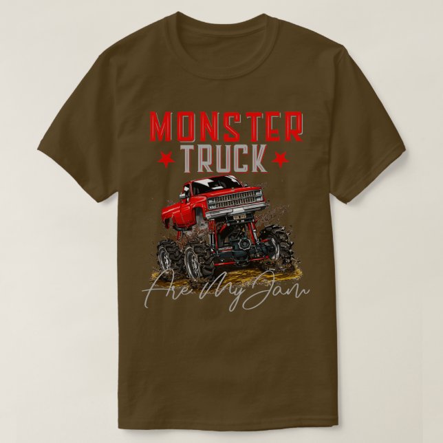 Monster Truck Are My Jam For Monster Truck Lovers T-Shirt (Design Front)