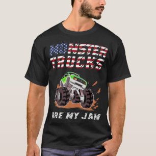 Monster Truck Are My Jam Patriot Motorsport  T-Shirt