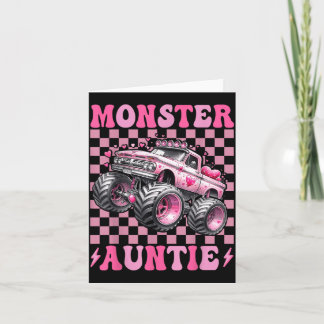Monster Truck Auntie Family Matching Monster Card
