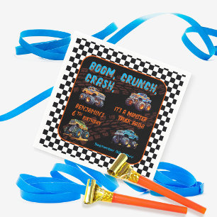 Monster Truck Bash Boy 6th Birthday Party Napkin