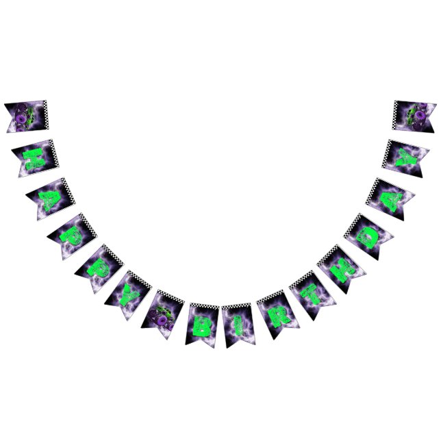 Monster Truck Birthday Banner (All)