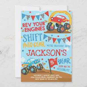 Monster Truck Birthday Bash Invitation