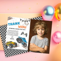 Monster truck birthday bash kids cool fun modern