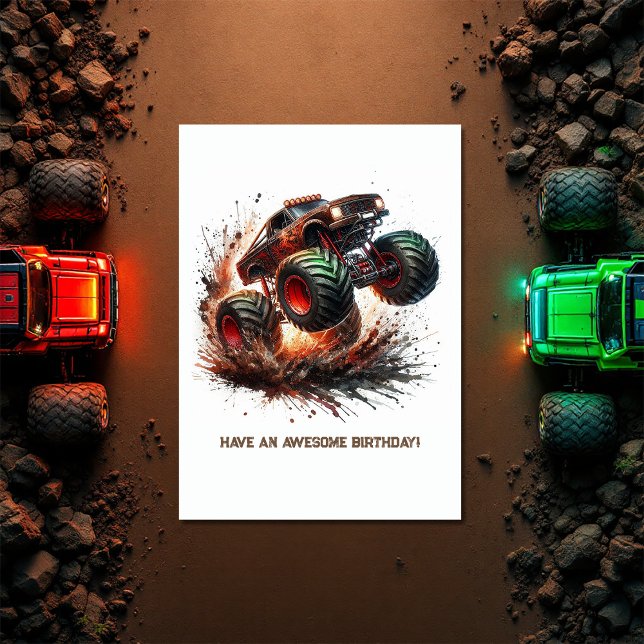 Monster Truck Birthday Card (Monster Truck Birthday Card)