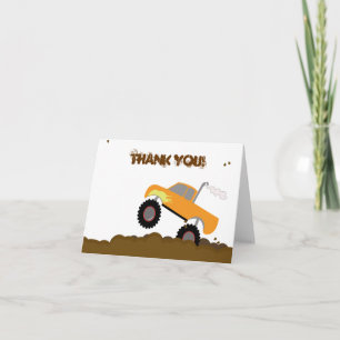 Monster Truck Birthday Folded Thank you note