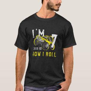 Monster Truck Birthday  I'm 7 Years Old Birthday T-Shirt