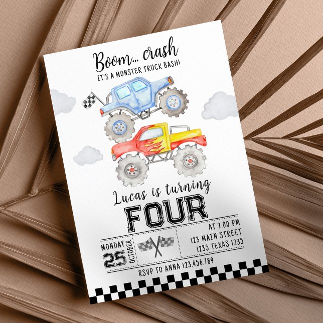 Monster Truck Birthday Invitation (Creator Uploaded)