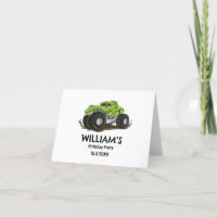 Monster Truck Birthday Invitation, Boys Birthday
