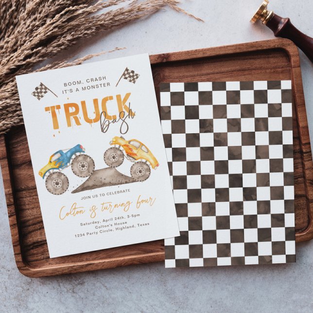 Monster Truck Birthday Invitation | Monster Truck (Creator Uploaded)