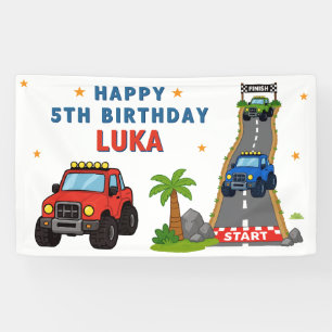 Monster Truck Birthday Party Banner