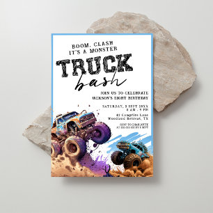 Monster Truck Birthday Party Invitation