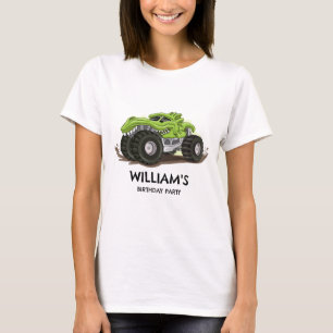Monster Truck Birthday Party Minimal Boys Birthday T-Shirt