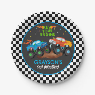 Monster Truck Birthday Party Paper Plates